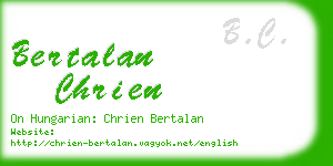 bertalan chrien business card